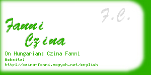 fanni czina business card